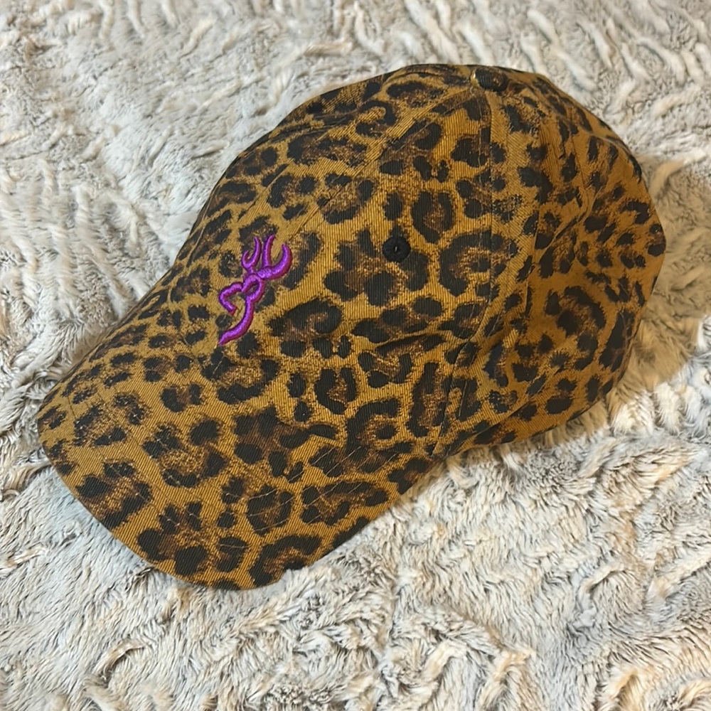 Browning cheetah print cap